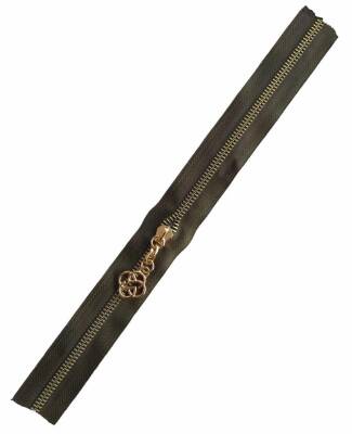 Angel Çanta Aksesuar Başlıklı Fermuar 40 Cm Light Gold Metal Haki - 1