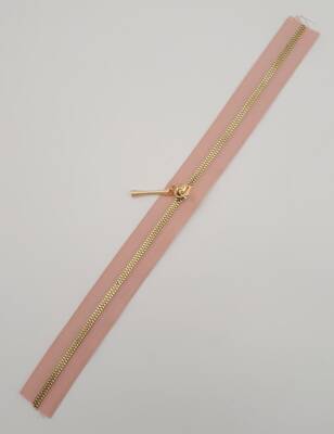 Angel Çanta Aksesuar Başlıklı Fermuar 40 Cm Light Gold Metal Pudra Renk - 1