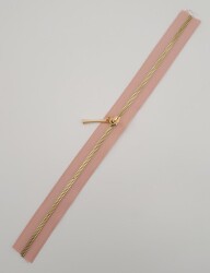 Angel Çanta Aksesuar Başlıklı Fermuar 40 Cm Light Gold Metal Pudra Renk - Angel Çanta Aksesuar