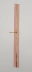 Angel Çanta Aksesuar Başlıklı Fermuar 40 Cm Light Gold Metal Pudra Renk - 2