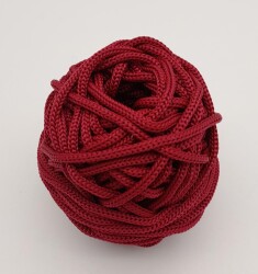 Angel Çanta Aksesuar 5 mm Bordo Renk Polyester Makrome - Angel Çanta Aksesuar