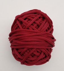 Angel Çanta Aksesuar 5 mm Bordo Renk Polyester Makrome - 2