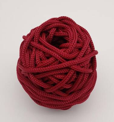 Angel Çanta Aksesuar 5 mm Bordo Renk Polyester Makrome - 1