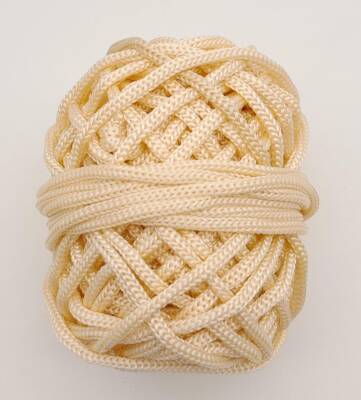 Angel Çanta Aksesuar 5 mm Krem Renk Polyester Makrome - 2