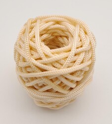 Angel Çanta Aksesuar 5 mm Krem Renk Polyester Makrome - Angel Çanta Aksesuar