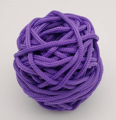 Angel Çanta Aksesuar 5 mm Lila Renk Polyester Makrome - 1