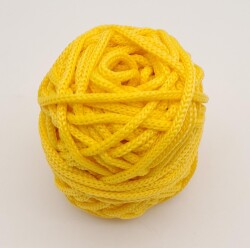 Angel Çanta Aksesuar 5 mm Sarı Renk Polyester Makrome - Angel Çanta Aksesuar