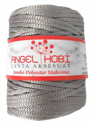 Angel Çanta Aksesuar Açık Gri Renk 5 Mm Jumbo Polyester Makrome - 1
