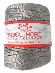 Angel Çanta Aksesuar Açık Gri Renk 5 Mm Jumbo Polyester Makrome - Angel Çanta Aksesuar