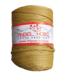 Angel Çanta Aksesuar Gold Renk 5 Mm Jumbo Polyester Makrome No:23 - Angel Çanta Aksesuar