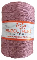 Angel Çanta Aksesuar Gül Kurusu Renk 5 Mm Jumbo Polyester Makrome - Angel Çanta Aksesuar