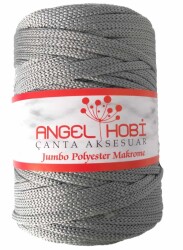 Angel Çanta Aksesuar Koyu Gri Renk 5 Mm Jumbo Polyester Makrome No:19 - Angel Çanta Aksesuar