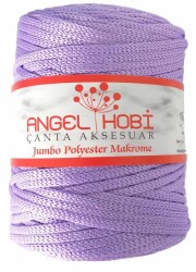 Angel Çanta Aksesuar Lila Renk 5 Mm Jumbo Polyester Makrome No:8 - Angel Çanta Aksesuar