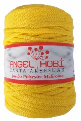 Angel Çanta Aksesuar Sarı Renk 5 Mm Jumbo Polyester Makrome No:4 - Angel Çanta Aksesuar