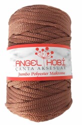 Angel Çanta Aksesuar Taba Renk 5 Mm Jumbo Polyester Makrome - Angel Çanta Aksesuar