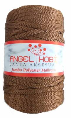 Soft Kahve renk 5 mm jumbo polyester makrome NO:6 - 1