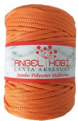 Turuncu renk 5 mm jumbo polyester makrome NO:3 - 1