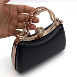 Angel Çanta Aksesuar Abiye Çanta Kalıbı Çift Saplı Model Light Gold Metalli (NOT:ÇANTA DEĞİLDİR) - Angel Çanta Aksesuar