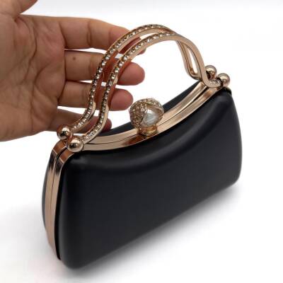 Angel Çanta Aksesuar Abiye Çanta Kalıbı Çift Saplı Model Light Gold Metalli (NOT:ÇANTA DEĞİLDİR) - 1