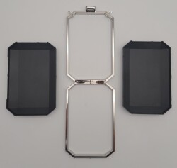 Angel Çanta Aksesuar Abiye Çanta Kalıbı Dik Model Gümüş Metalli (NOT:ÇANTA DEĞİLDİR) - 4