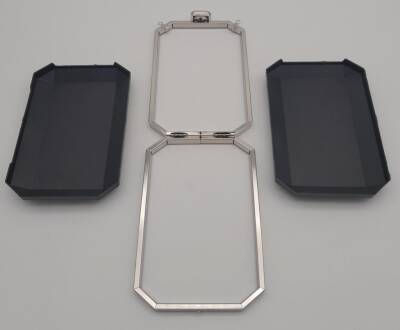 Angel Çanta Aksesuar Abiye Çanta Kalıbı Dik Model Gümüş Metalli (NOT:ÇANTA DEĞİLDİR) - 5