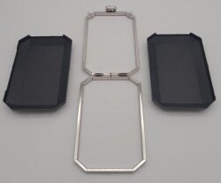 Angel Çanta Aksesuar Abiye Çanta Kalıbı Dik Model Gümüş Metalli (NOT:ÇANTA DEĞİLDİR) - 5