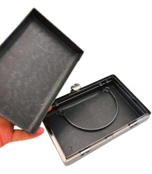 Angel Çanta Aksesuar Abiye Çanta Kalıbı Gül Model Füme Metalli (NOT:ÇANTA DEĞİLDİR) - 2