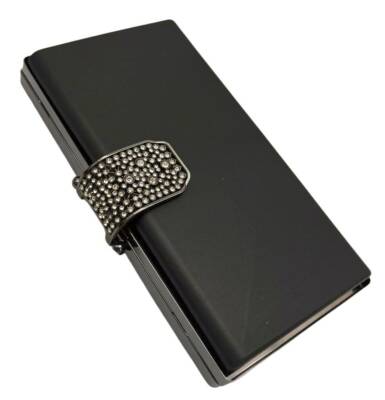 Angel Çanta Aksesuar Abiye Çanta Kalıbı Taşlı Kapak Model Füme Metalli (NOT:ÇANTA DEĞİLDİR) - 1