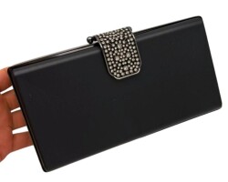 Angel Çanta Aksesuar Abiye Çanta Kalıbı Taşlı Kapak Model Füme Metalli (NOT:ÇANTA DEĞİLDİR) - 3