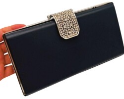 Angel Çanta Aksesuar Abiye Çanta Kalıbı Taşlı Kapak Model Gümüş Metalli (NOT:ÇANTA DEĞİLDİR) - Angel Çanta Aksesuar