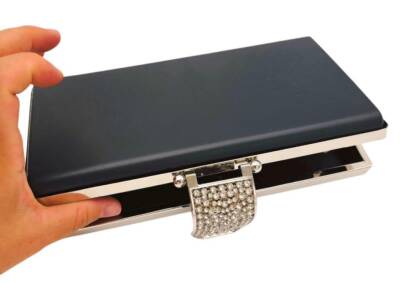 Angel Çanta Aksesuar Abiye Çanta Kalıbı Taşlı Kapak Model Gümüş Metalli (NOT:ÇANTA DEĞİLDİR) - 2