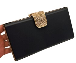 Angel Çanta Aksesuar Abiye Çanta Kalıbı Taşlı Kapak Model Light Gold Metalli (NOT:ÇANTA DEĞİLDİR) - Angel Çanta Aksesuar