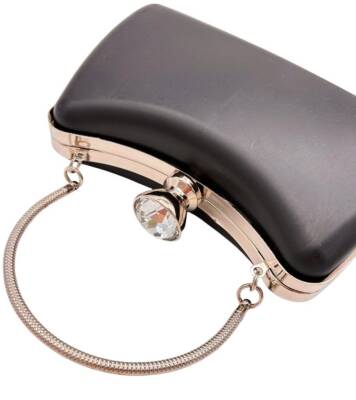 Angel Çanta Aksesuar Abiye Çanta Kalıbı Tektaşlı Gümüş Metalli (NO:65) (NOT:ÇANTA DEĞİLDİR) - 4