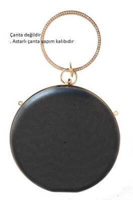 Angel Çanta Aksesuar Abiye Çanta Kalıbı Yuvarlak Lİght Gold Metalli (Astarlı) - 1