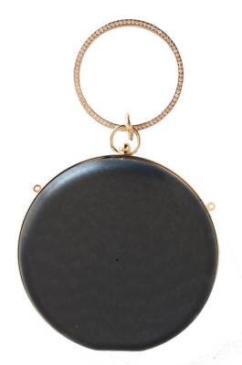 Angel Çanta Aksesuar Abiye Çanta Kalıbı Yuvarlak Lİght Gold Metalli (Astarlı) - 1