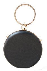 Angel Çanta Aksesuar Abiye Çanta Kalıbı Yuvarlak Lİght Gold Metalli (Astarlı) - Angel Çanta Aksesuar