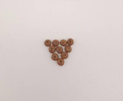 Angel Çanta Aksesuar 4mm 10 Adet Ahşap Yuvarlak Boncuk - 1