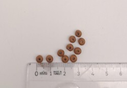 Angel Çanta Aksesuar 4mm 10 Adet Ahşap Yuvarlak Boncuk - 2