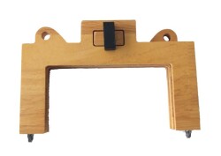 Angel Çanta Aksesuar 16 Cm Ahşap Çanta Klipsi Bursu Çevirmeli - Angel Çanta Aksesuar