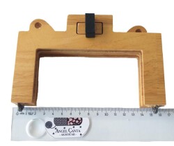 Angel Çanta Aksesuar 16 Cm Ahşap Çanta Klipsi Bursu Çevirmeli - 2