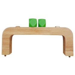 Angel Çanta Aksesuar 20 cm Açık Renk Ahşap Burs Açık Yeşil Renk Toplu - Angel Çanta Aksesuar