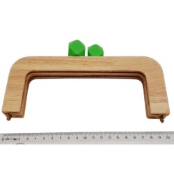 Angel Çanta Aksesuar 20 cm Açık Renk Ahşap Burs Açık Yeşil Renk Toplu - 2