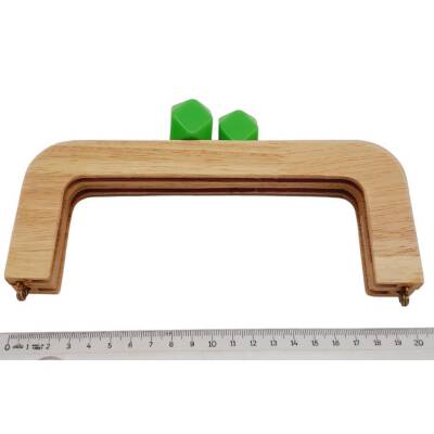 Angel Çanta Aksesuar 20 cm Açık Renk Ahşap Burs Açık Yeşil Renk Toplu - 2