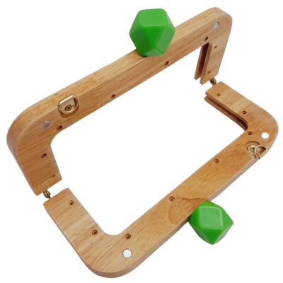 Angel Çanta Aksesuar 20 cm Açık Renk Ahşap Burs Açık Yeşil Renk Toplu - 3