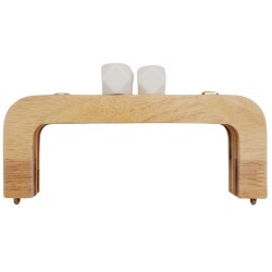 Angel Çanta Aksesuar 20 cm Açık Renk Ahşap Burs Beyaz Renk Toplu - Angel Çanta Aksesuar