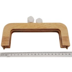 Angel Çanta Aksesuar 20 cm Açık Renk Ahşap Burs Beyaz Renk Toplu - 2