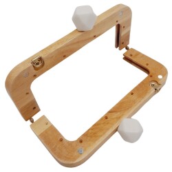 Angel Çanta Aksesuar 20 cm Açık Renk Ahşap Burs Beyaz Renk Toplu - 3