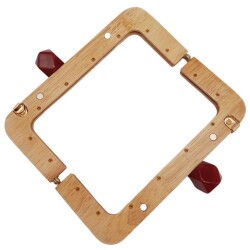 Angel Çanta Aksesuar 20 cm Açık Renk Ahşap Burs Bordo Renk Toplu - 4