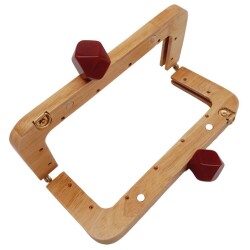 Angel Çanta Aksesuar 20 cm Açık Renk Ahşap Burs Bordo Renk Toplu - 3