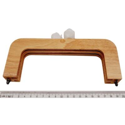 Angel Çanta Aksesuar 20 cm Açık Renk Ahşap Burs Ebruli Beyaz Renk Toplu - 2